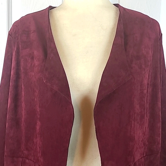 Curations Faux Suede Cardigan NWT - Picture 2 of 15